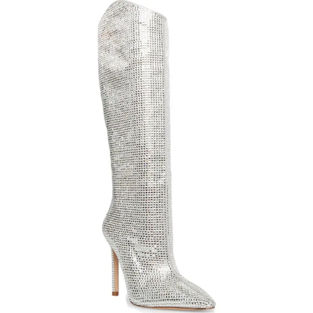 Steve Madden Violetta R Glass Pointed Toe Knee High Boots